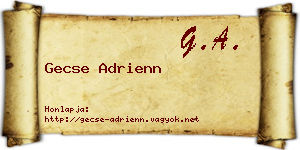 Gecse Adrienn névjegykártya